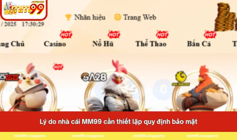 Lý do nhà cái MM99 cần thiết lập quy định bảo mật