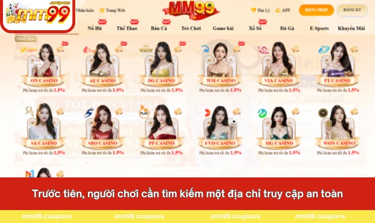 Trước tiên, người chơi cần tìm kiếm một địa chỉ truy cập an toàn