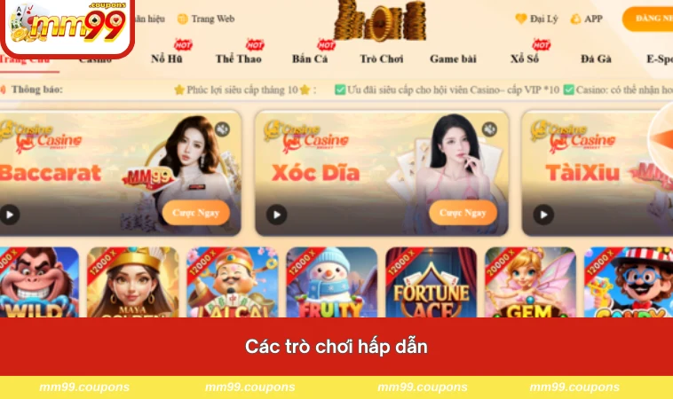 Các trò chơi hấp dẫn