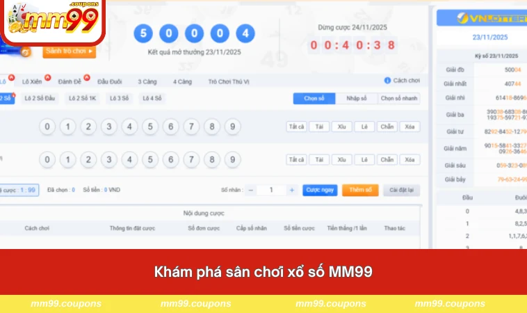 Khám phá sân chơi xổ số MM99